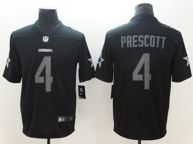 Men Dallas cowboys #4 Prescott Nike Fashion Impact Black Color Rush Limited NFL Jerseys->dallas cowboys->NFL Jersey